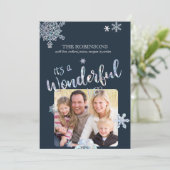 素敵な人生のクリスマスフォトカード シーズンカード (スタンド正面)