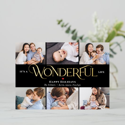 素敵な人生のホリデーカード クリスマスカード 箔シーズンカード (立ち正面)