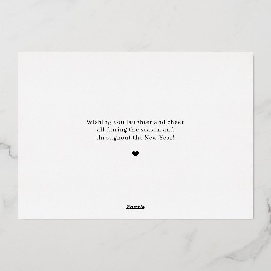 素敵な人生のホリデーカード クリスマスカード 箔シーズンカード (裏面)