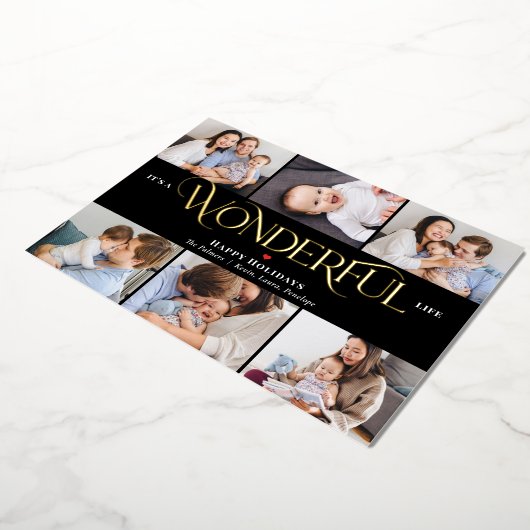 素敵な人生のホリデーカード クリスマスカード 箔シーズンカード (回転した状態)