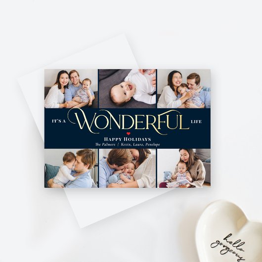 素敵な人生のホリデーカード クリスマスカード 箔シーズンカード