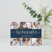 素敵な人生の編集可能なカラーホリデーポストカード シーズンポストカード (スタンド正面)