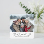 素敵な人生の赤いクリスマスの家族の写真だ シーズンカード (スタンド正面)