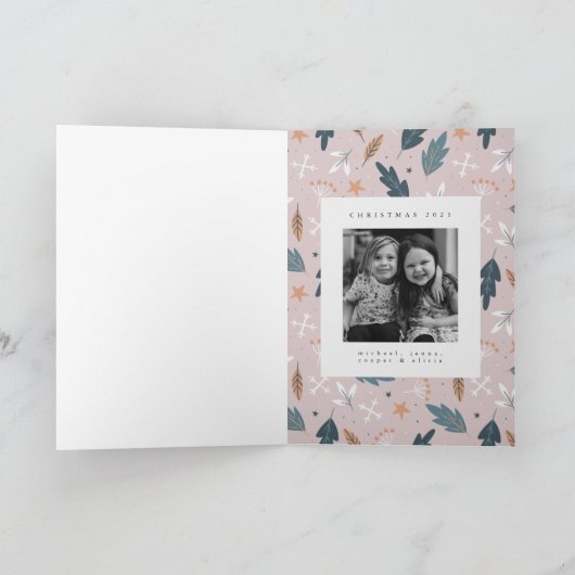 素敵な休日をお祈り |写真の追加 シーズンカード (内部)