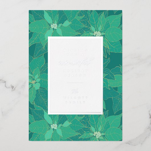 素敵な休日をお祈り |写真の追加 箔シーズンカード (正面)