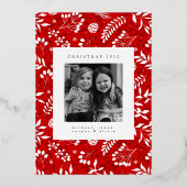 素敵な休暇をお過ごしください | 写真を追加 箔シーズンカード (裏面)