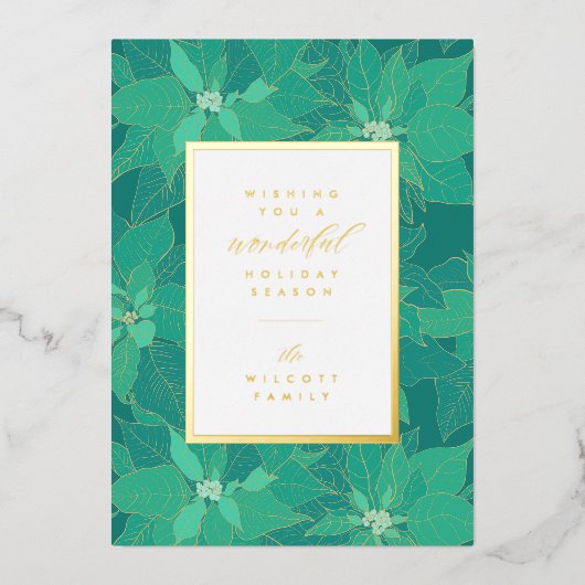 素敵な休暇をお過ごしください | 写真を追加 箔シーズンカード (正面)