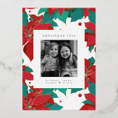 素敵な休暇をお過ごしください | 写真を追加 箔シーズンカード (裏面)