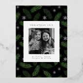 素敵な休暇をお過ごしください | 写真を追加 箔シーズンカード (裏面)