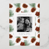 素敵な休暇をお過ごしください | 写真を追加 箔シーズンカード (裏面)