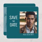 素敵な写真 卒業おめでとう 招待状 保存日付 (正面/裏面)