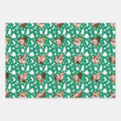 素敵な冬のパターン写真コラージクリスマス ラッピングペーパーシート (正面2)