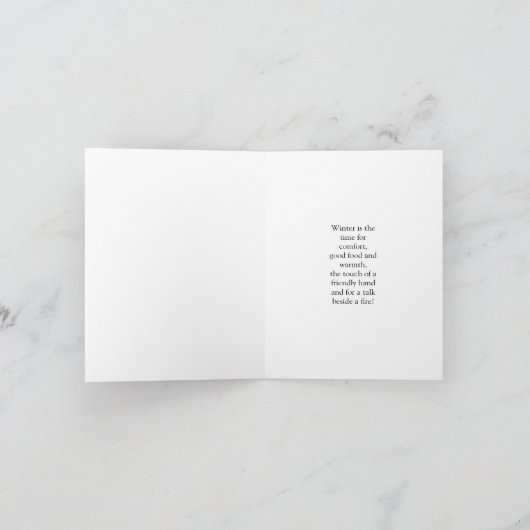 素敵な冬の日のメモのカード（言葉を付けて） ノートカード (内部)