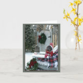 素敵な冬の日 カード (黄色い花)