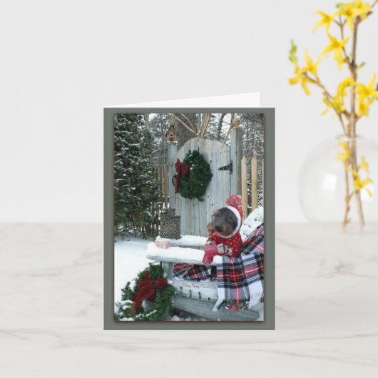 素敵な冬の日 カード (黄色い花)