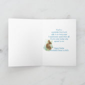 素敵な友人の夫イースターキュートバニーラビット シーズンカード (内部)