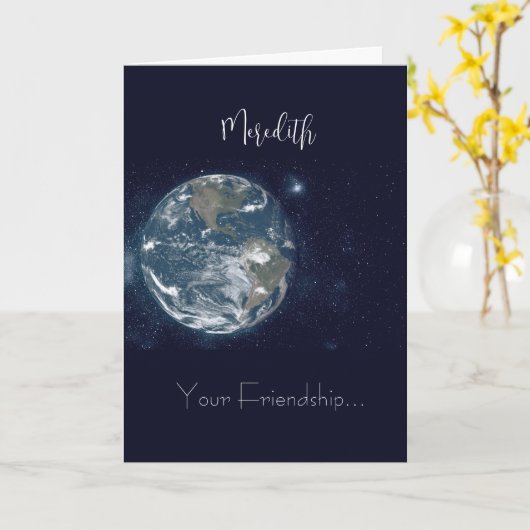 素敵な友情のグリーティングカード カード (黄色い花)