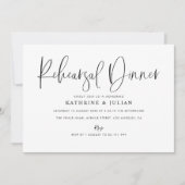 素敵な台本のリハーサルのディナーの招待 招待状 (正面)