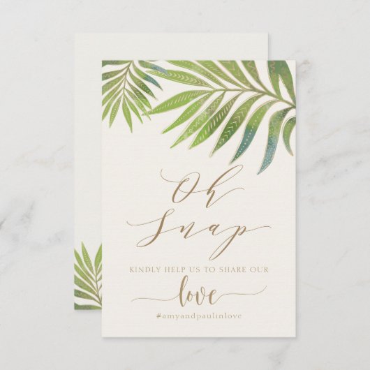 素敵な夏のウェディング ソーシャルメディアカード (正面/裏面)