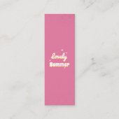 素敵な夏のカスタマイズ可能ミニブックマーク コーリングカード (正面)