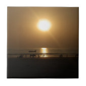 素敵な夏の夕日 タイル (正面)