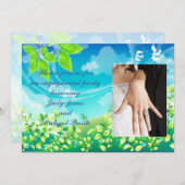 素敵な夏の婚約パーティ 招待状 (正面/裏面)