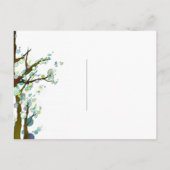 素敵な夜のブルーウェディング日付を保存 案内ポストカード (裏面)