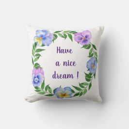 素敵な夢を持って！水彩美しい花Th クッション