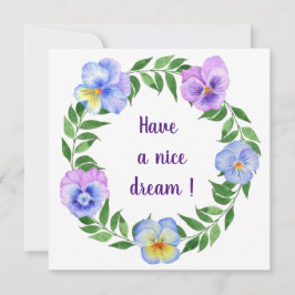 素敵な夢を持って！水彩花はがき