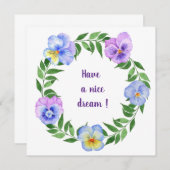 素敵な夢を！ 水彩花 招待状 (正面/裏面)