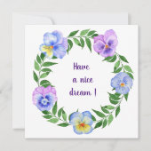 素敵な夢を！ 水彩花 招待状 (正面)