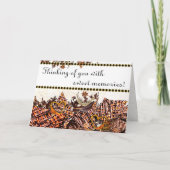 素敵な太陽の日！ :)  ５×７「あなたのことを想ってる」カード サンキューカード (正面)