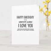 素敵な夫の誕生日…面白い カード (黄色い花)