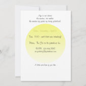 素敵な女性の誕生日招待状！ 招待状 (裏面)