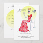 素敵な女性の誕生日招待状！ 招待状 (正面/裏面)