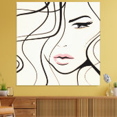 素敵な女性顔 キャンバスプリント (インサイチュ (リビング))