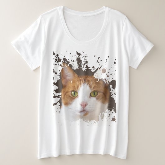 素敵な子猫 プラスサイズTシャツ (デザイン正面)