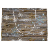 素敵な季節の雪の結晶 ラージペーパーバッグ (裏面)