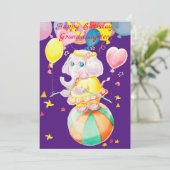 素敵な孫娘の誕生日カード。 サンキューカード (スタンド正面)