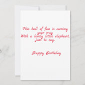 素敵な孫娘の誕生日カード。 サンキューカード (裏面)