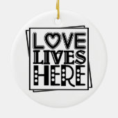 素敵な家族の写真カスタムクリスマス セラミックオーナメント (裏面)