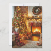 素敵な家族の写真 楽しいクリスマスカード 招待状 (裏面)