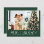 素敵な家族写真メリークリスマスホリデーカード シーズンカード (正面/裏面)