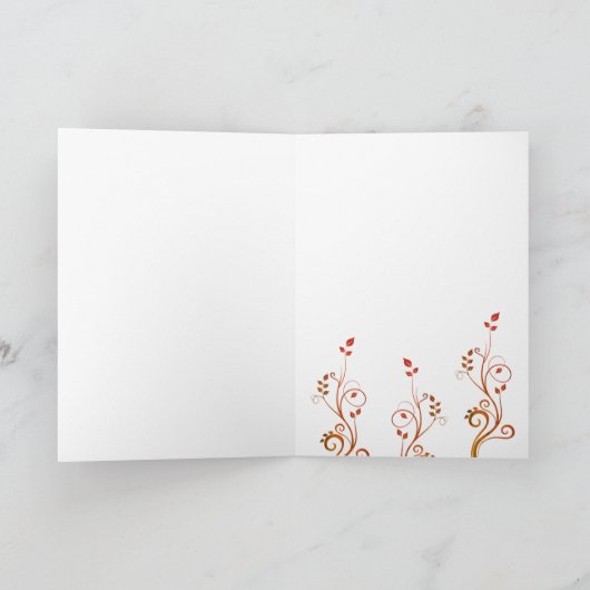 素敵な家族写真紅葉楽しいクリスマス シーズンカード (内部)