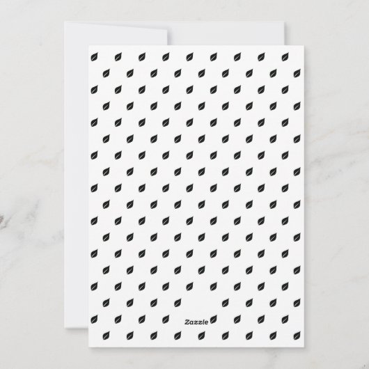 素敵な家族写真黒い葉メリークリスマス シーズンカード (裏面)