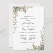 素敵な小さなベルフラワーリハお洒落ーサルディナー 招待状 (正面)