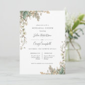 素敵な小さなベルフラワーリハお洒落ーサルディナー 招待状 (スタンド正面)