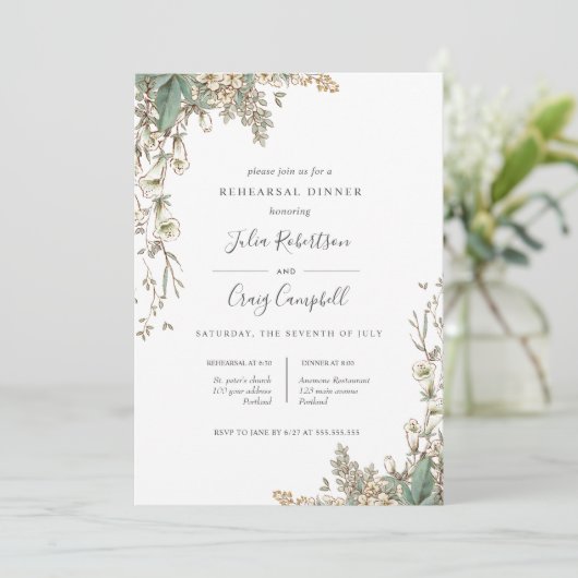 素敵な小さなベルフラワーリハお洒落ーサルディナー 招待状 (スタンド正面)