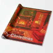 素敵な居心地の良いクリスマスファミリーギャザー ラッピングペーパー (アンロールド)