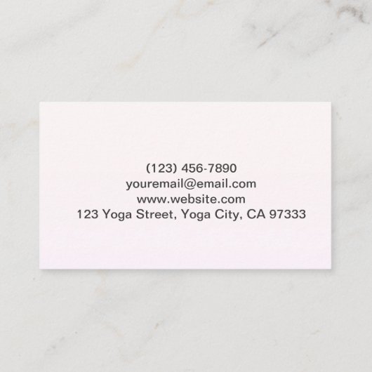 素敵な山の夕焼け 名刺 (裏面)